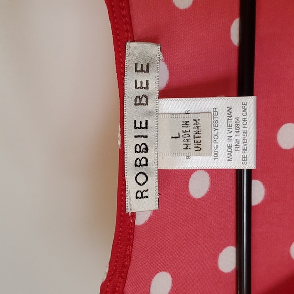 Robbie Bee Red Polka-dot Faux Wrap Dress - Picture 5 of 9